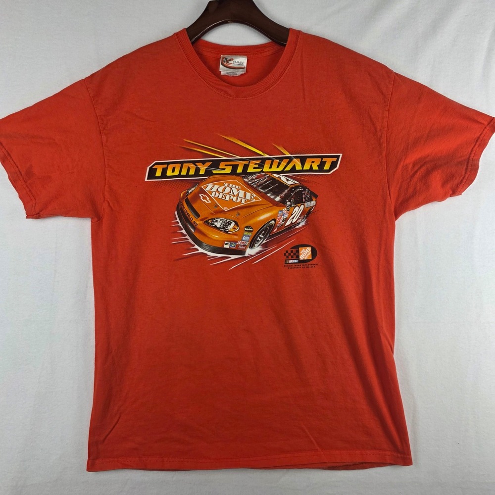 Chase Authentics Tony Stewart NASCAR Home Depot Orange Graphic T-Shirt Large